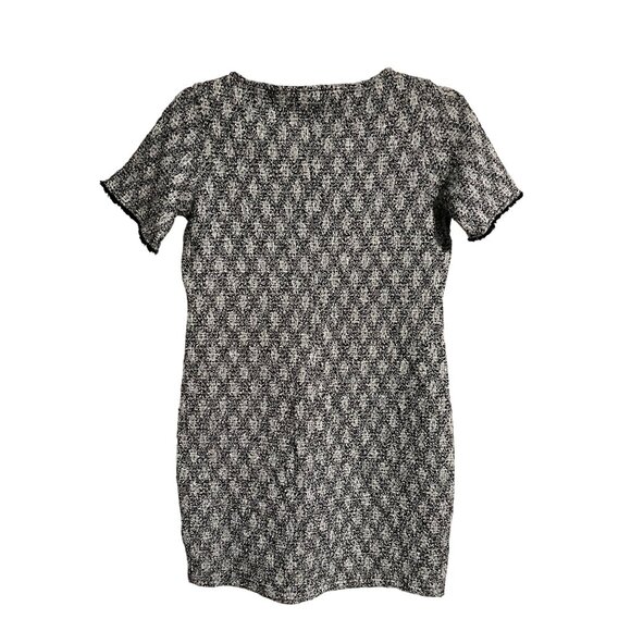 Isaac Mizrahi New York Tweed Short Sleeve Dress Black/White Size Small - Picture 2 of 9